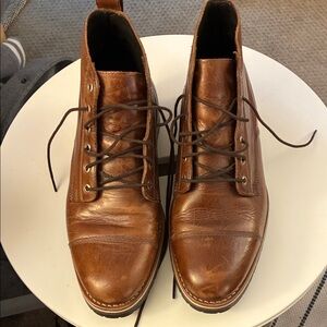 Helm Brown Leather Men's lace up Boots